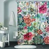 Boho Chic Water Color Flowers Shower Curtain For A Unique Bathroom