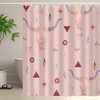 Boho Cow Head Aztec Shower Curtain for Rustic Bathroom Decor