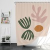 Boho Cut-Out Decor: Add A Quirky Touch To Your Bathroom With Green Palm Print Shower Curtain