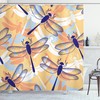 Boho Dragonfly Pattern Print Animal Shower Curtain For Bathroom Decor