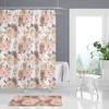 Boho Earth Tones Floral Shower Curtain For Girls Bathroom Decor