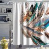 Boho Feather Native American Shower Curtain for Bathroom