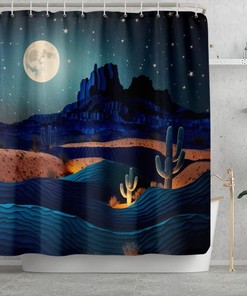 Boho Floral And Skull Shower Curtain - Animal And Nature Themed Bathroom Decor