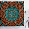 Boho Floral Psychedelic Shower Curtain, Hippie Bathroom Print