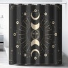 Boho Gothic Celestial Witchy Sun Moon Mandala Shower Curtain for a Mystical Bathroom Decor