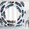 Boho Gypsy Feather Shower Curtain - Rustic Bathroom Accessory