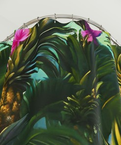 Boho Hawaiian Pineapple Fruit Shower Curtain For Modern Bathroom Decorr