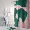 Boho Leaf Print Shower Curtain - Waterproof Fabric Bathroom Decor