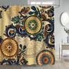 Boho Mandala Flower Shower Curtain With Big Circle Paisley Pattern For Bathroom Curtain