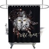 Boho Owl Dreamcatcher Shower Curtain with Wildlife Feathers Dreamcatcher Theme for Indian Tribal Bathroom Decor