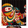 Boho Painted Elephant Shower Curtain For Exotic Bathroom Decor