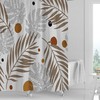 Boho Plant Print Waterproof Shower Curtain For Nature Lover Bathroom