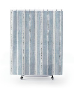 Boho Premium Made In Usa Shower Curtain In Designer Print - A Chic And Artistic Addition For Your Bathroom Decor