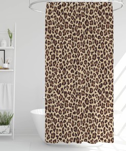 Boho Safari Theme Leopard Print Shower Curtain for Unique & Elegant Bathroom Decor