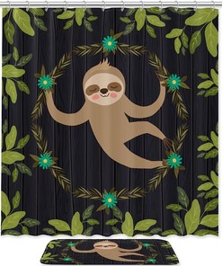 Boho Style Sloth Shower Curtain, Add a Touch of Bohemian to Your Bathroom