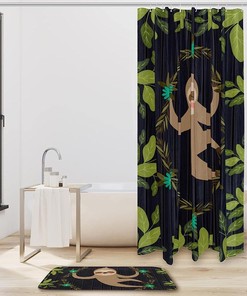 Boho Style Sloth Shower Curtain, Add a Touch of Bohemian to Your Bathroom