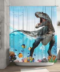 Boho Submarine Coral Travel Shower Curtain for Bathroom