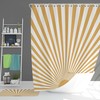 Boho Sun Rays Minimalist Sunrise Shower Curtain for Bathroom