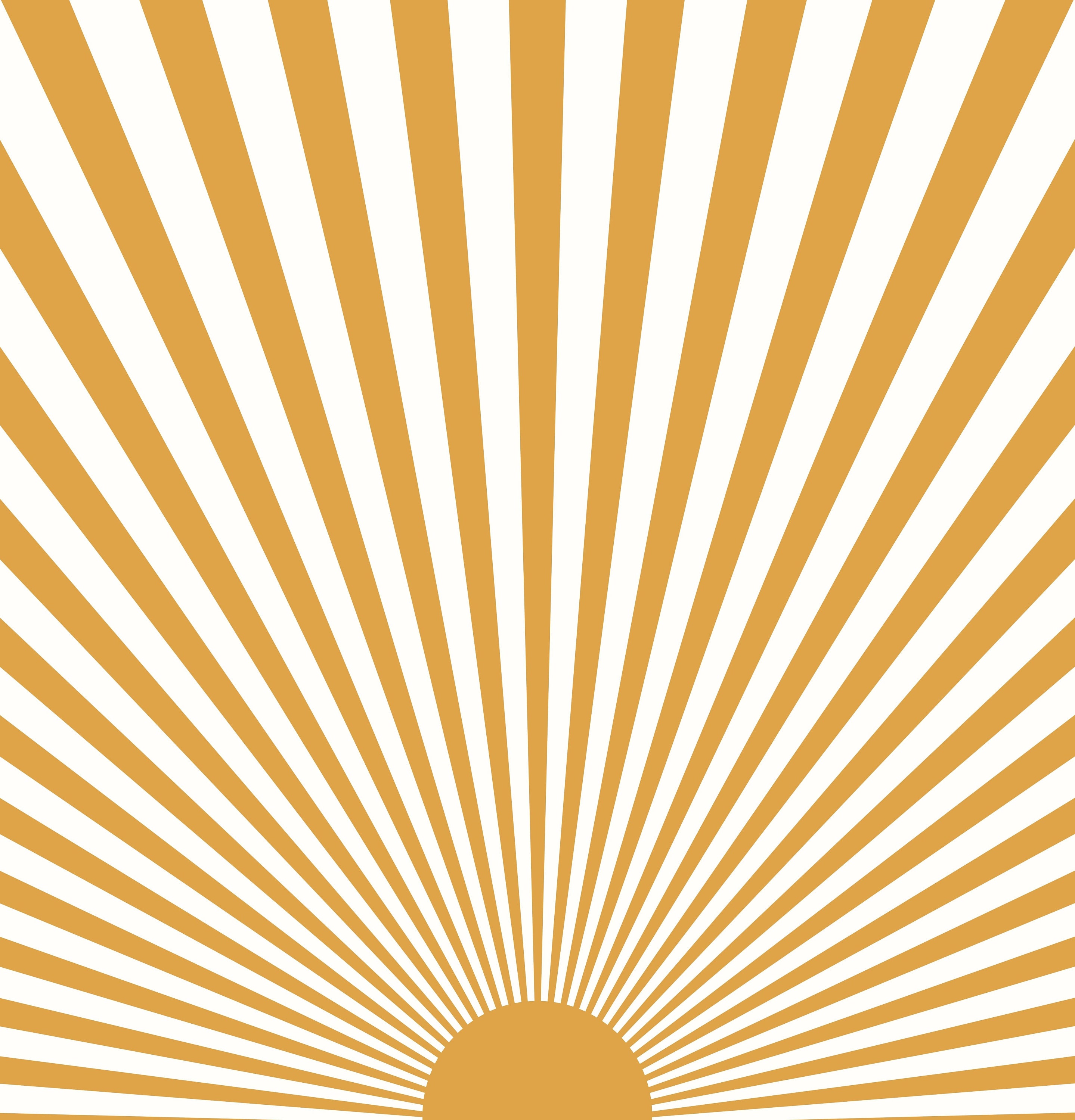 Boho Sun Rays Minimalist Sunrise Shower Curtain for Bathroom