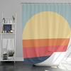 Boho Sunrise Minimalist Retro Shower Curtain for Bathroom