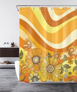 Boho Vintage Rainbow Sunshine Unique Design Shower Curtain