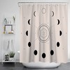 Boho Waterproof Moon Shower Curtain for Travelers Bathroom Decor 