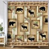 Boho Western Cactus Shower Curtain - Abstract Desert Succulent Plant and Sun Fabric Restroom Curtain Set for Bathroom