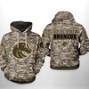Boise State Broncos Camo Veteran All Over Print 3D Hoodie - Stay Stylish And Comfortable