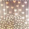Bokeh Heart Wall Glitter Love Shower Curtain for a Romantic Valentine's Day Bathroom