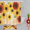 Bokeh Light Spots Watercolor Sunflowers Shower Curtain for Bathroom Decor