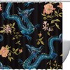 Bold And Colorful Dragon Pattern Shower Curtain Set For Any Bathroom