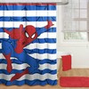 Bold And Fun Spiderman Fabric Shower Curtain For Kids Bathroom