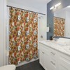 Bold And Moody Botanical Floral Shower Curtain, Make A Statement With Your Bathroom Decor 