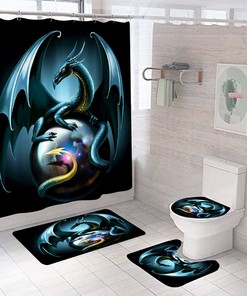 Bold And Sophisticated Dragon Shower Curtain For An Elegant Bathroom