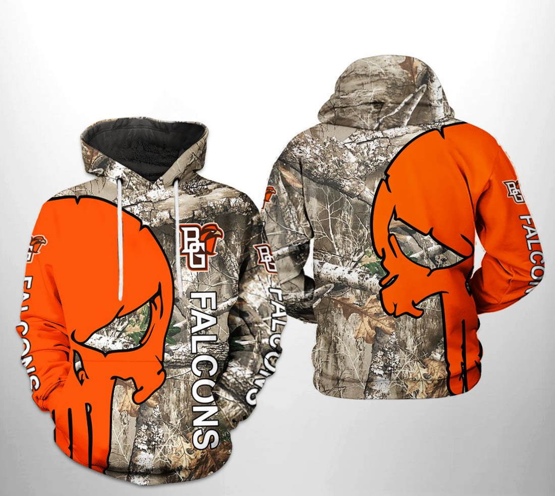 Bold Bowling Green Falcons Ncaa Camo Veteran Hunting 3D Hoodie