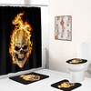 Bold Fire Skull Waterproof Shower Curtain For A Standout Bathroom Decor