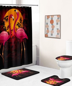Bold Flamingo Shower Curtain For A Statement-Bathroom