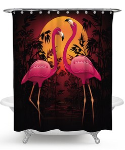 Bold Flamingo Shower Curtain For A Statement-Bathroom