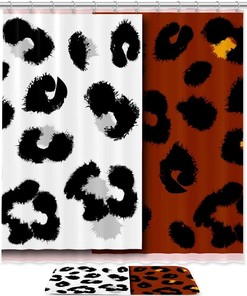 Bold Leopard Print Shower Curtain, Eye-Catching Bathroom Decor
