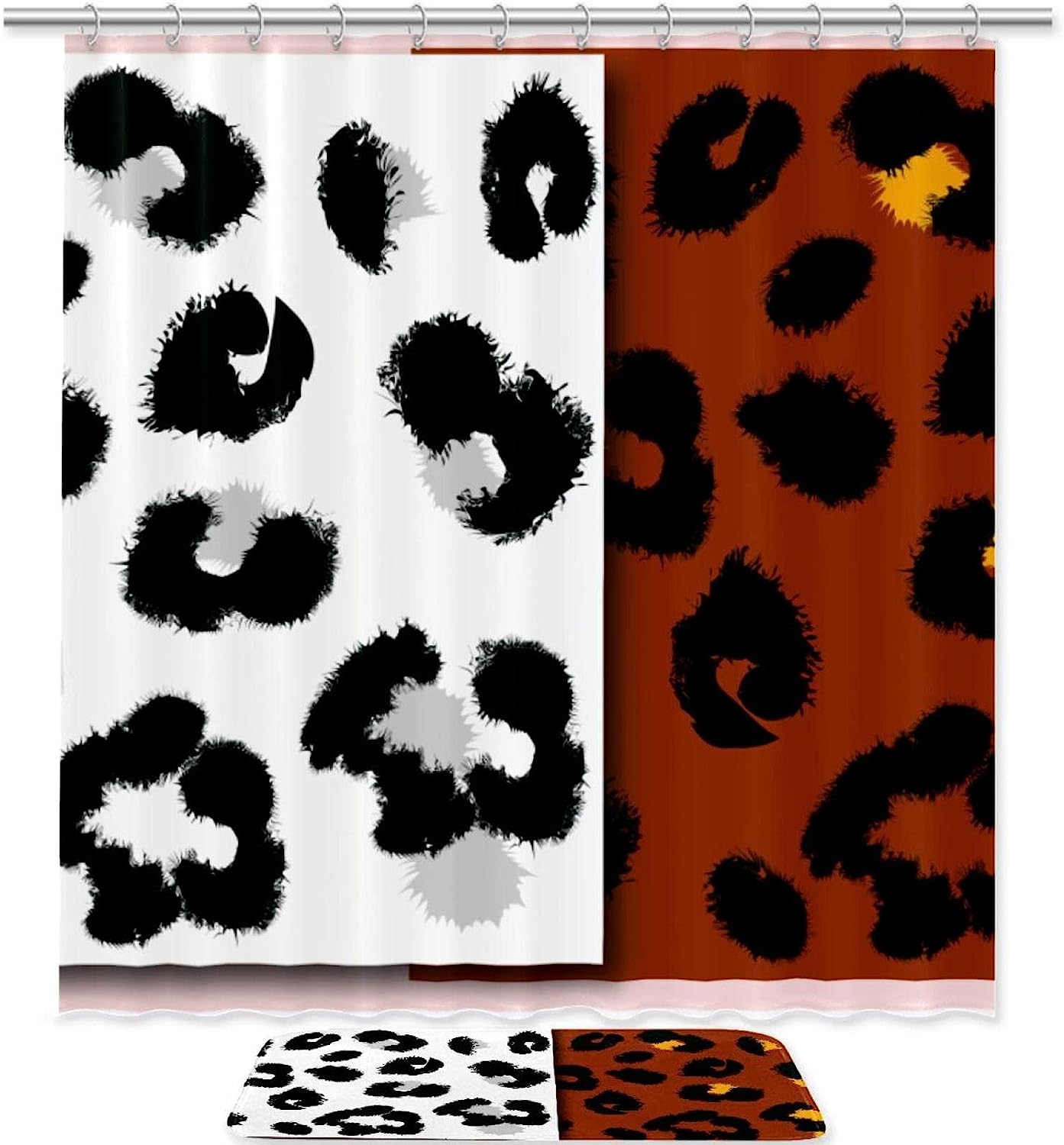 Bold Leopard Print Shower Curtain, Eye-Catching Bathroom Decor