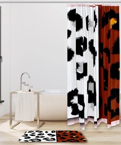 Bold Leopard Print Shower Curtain, Eye-Catching Bathroom Decor