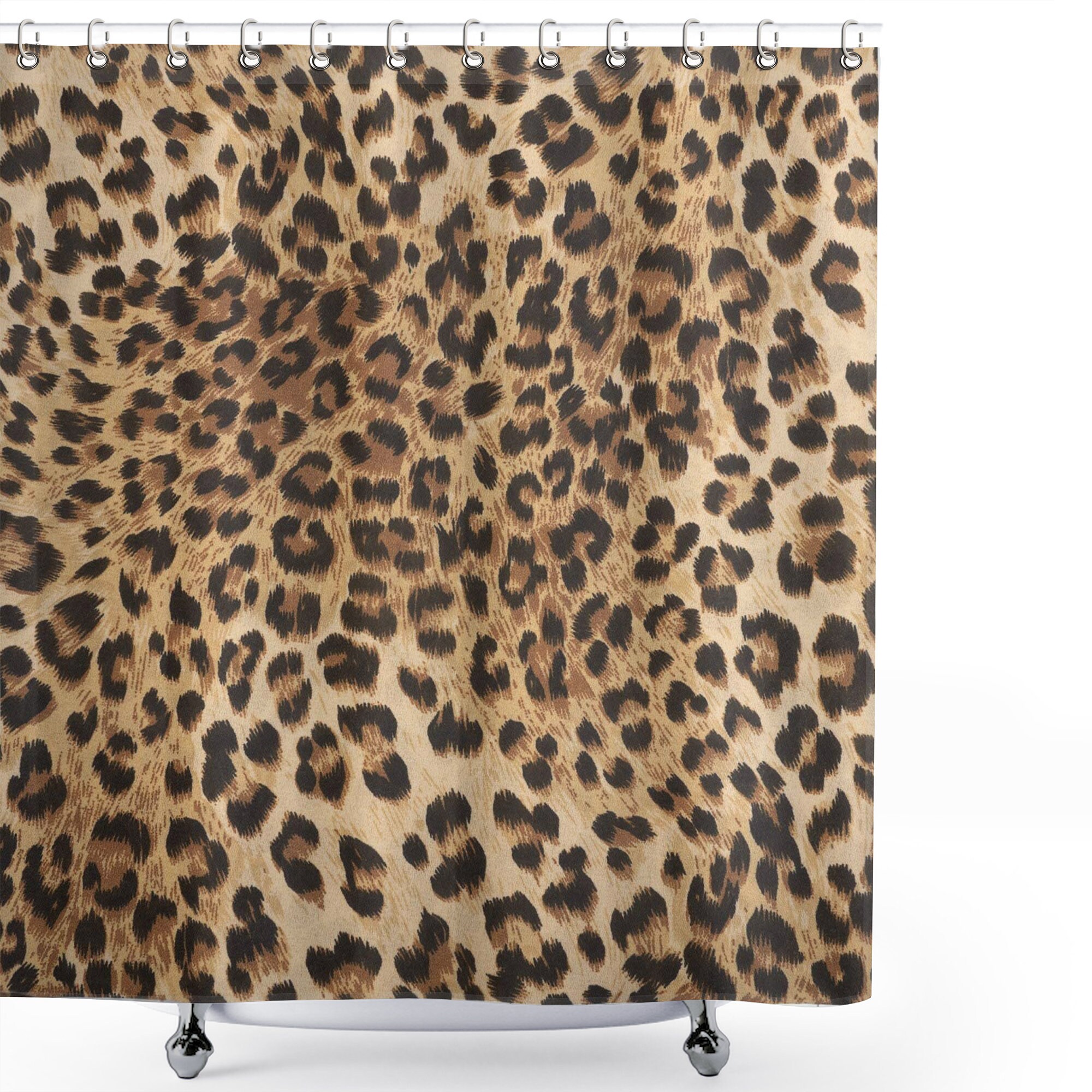 Bold Panthera Leopard Print Shower Curtain, Safari Bathroom Decor