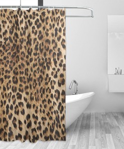 Bold Panthera Leopard Print Shower Curtain, Safari Bathroom Decor