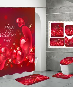 Bold Red Rose Petals Shower Curtain for a Dramatic Look