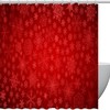 Bold Red Snowflake Print Fabric Shower Curtain for Festive Winter Bathroom Decor