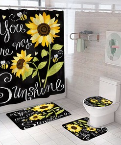Bold Sunflower Shower Curtain for a Vibrant and Fun Bathroom