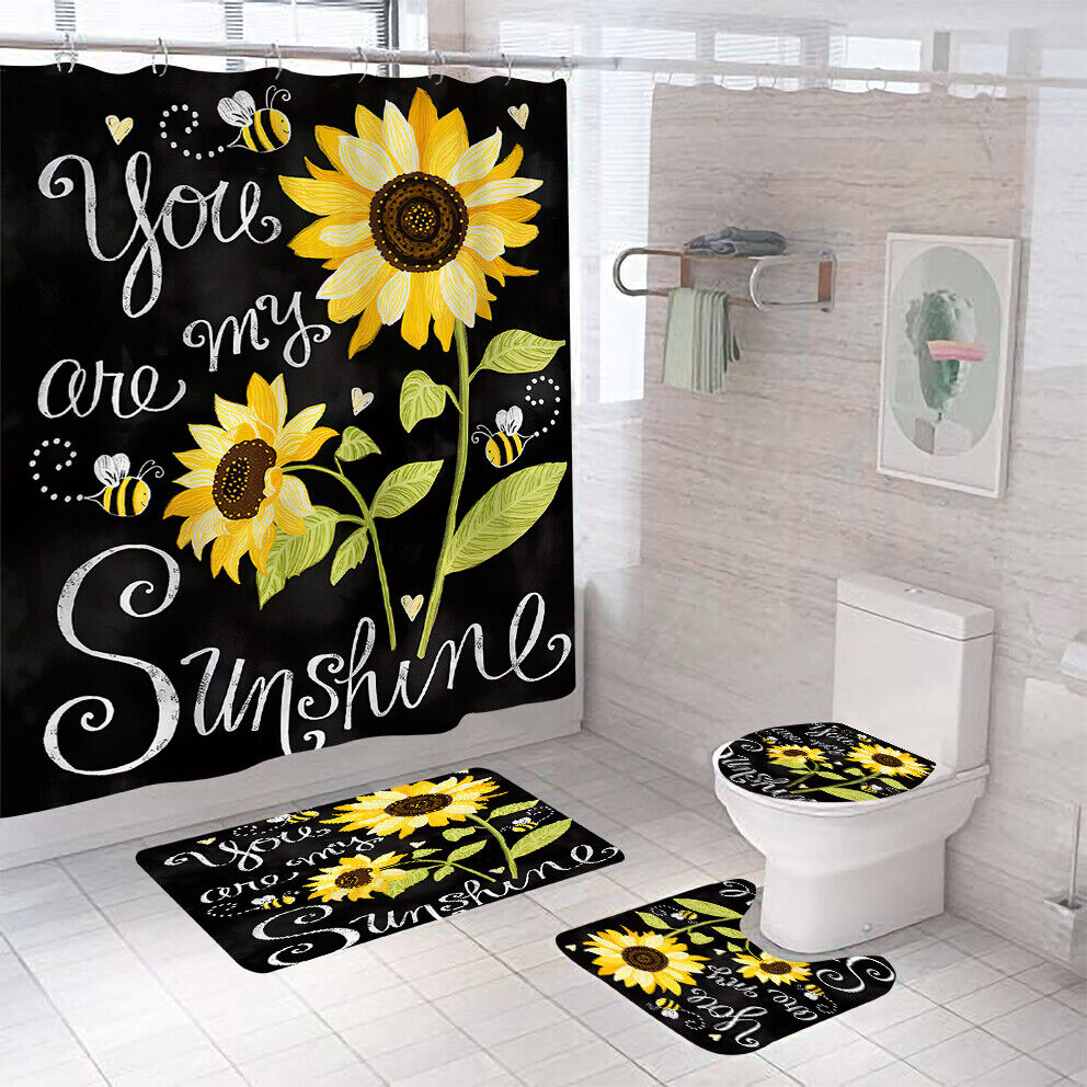 Bold Sunflower Shower Curtain for a Vibrant and Fun Bathroom