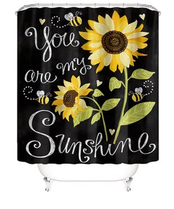 Bold Sunflower Shower Curtain for a Vibrant and Fun Bathroom