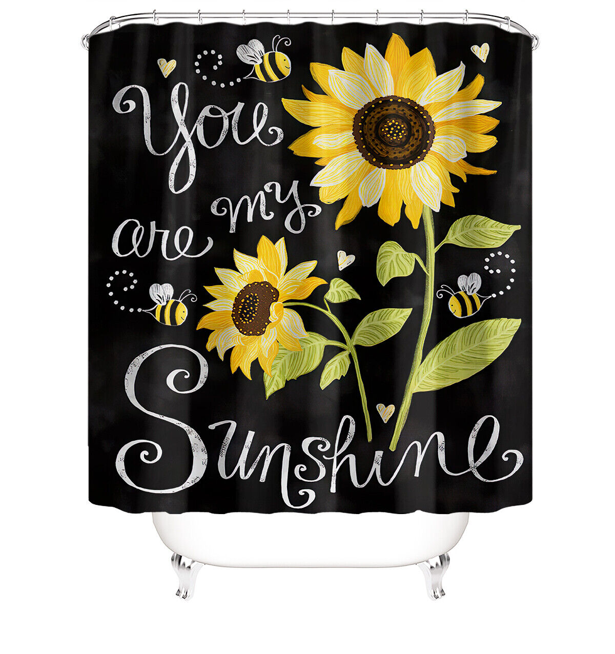 Bold Sunflower Shower Curtain for a Vibrant and Fun Bathroom