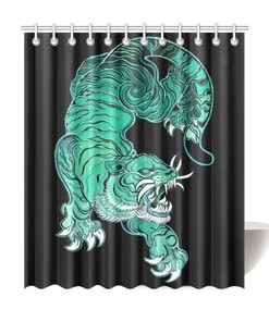 Bold Tiger Shower Curtain - Impressive Art Piece for Your Bathroom - Waterproof Home Decor